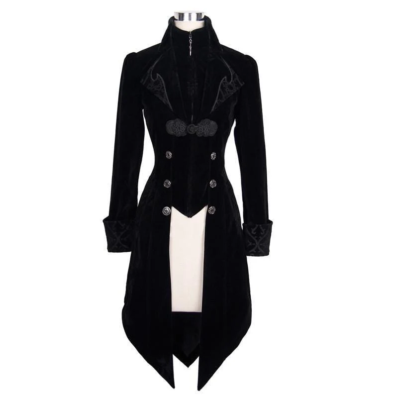 Women's Three Button Vintage Goth Coat - Image 7