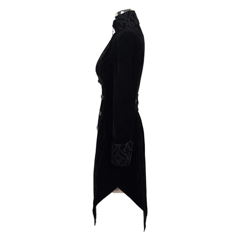 Women's Three Button Vintage Goth Coat - Image 8