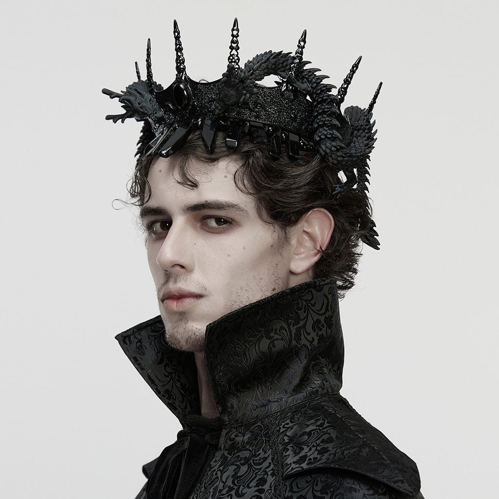 Unisex Gothic Coiling Dragon Crown - Image 3