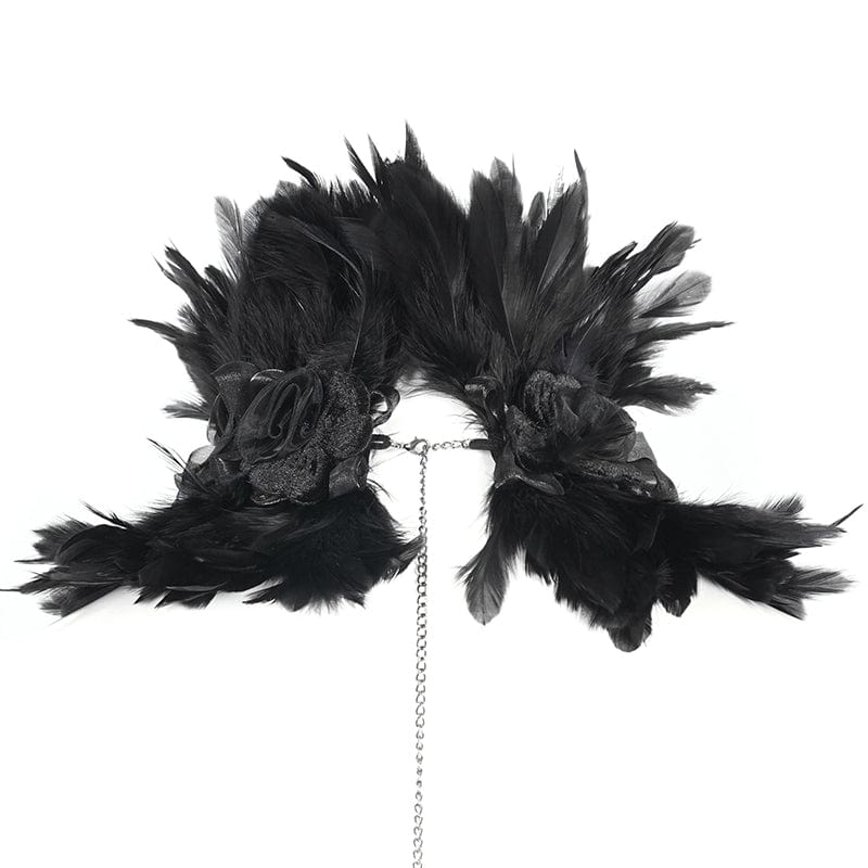 Unisex Gothic Feather Collar - Image 14