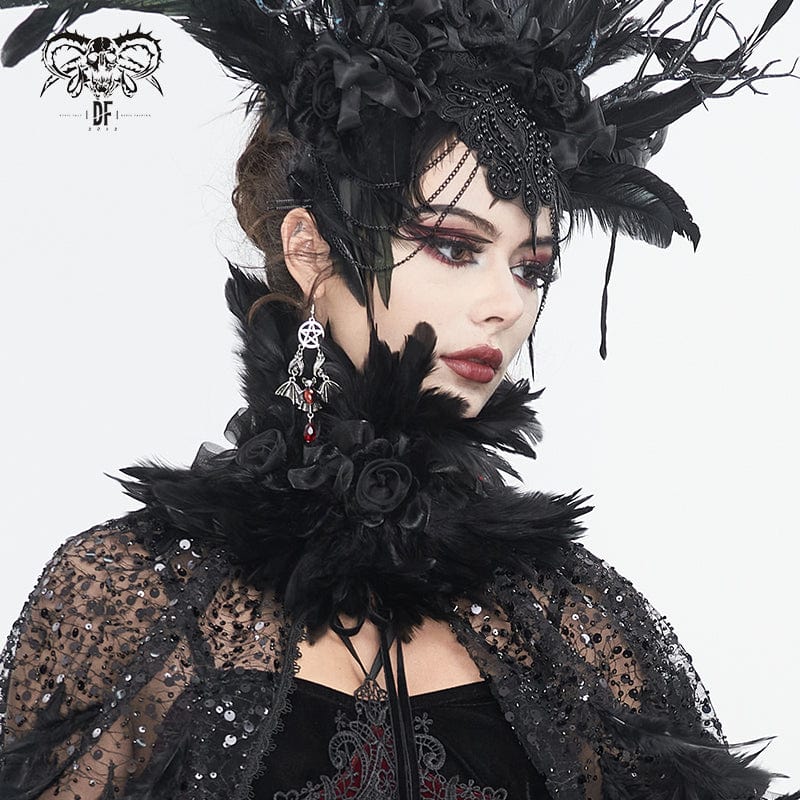 Unisex Gothic Feather Collar - Image 3