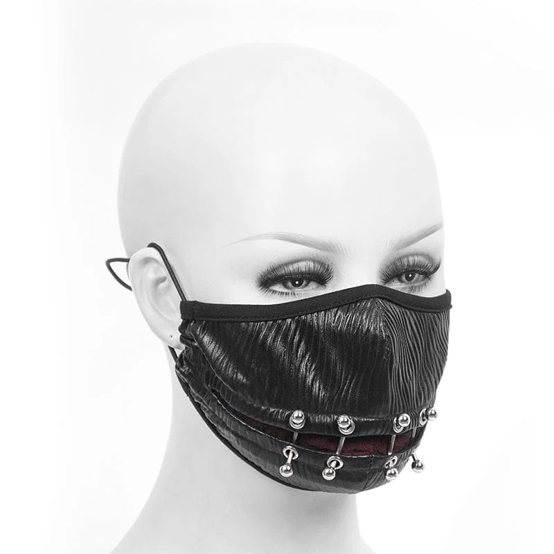Unisex Gothic Rivets Mask - Image 4