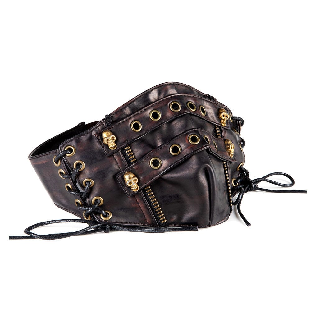 Unisex Punk Eyelet Lace-up Mask - Image 5