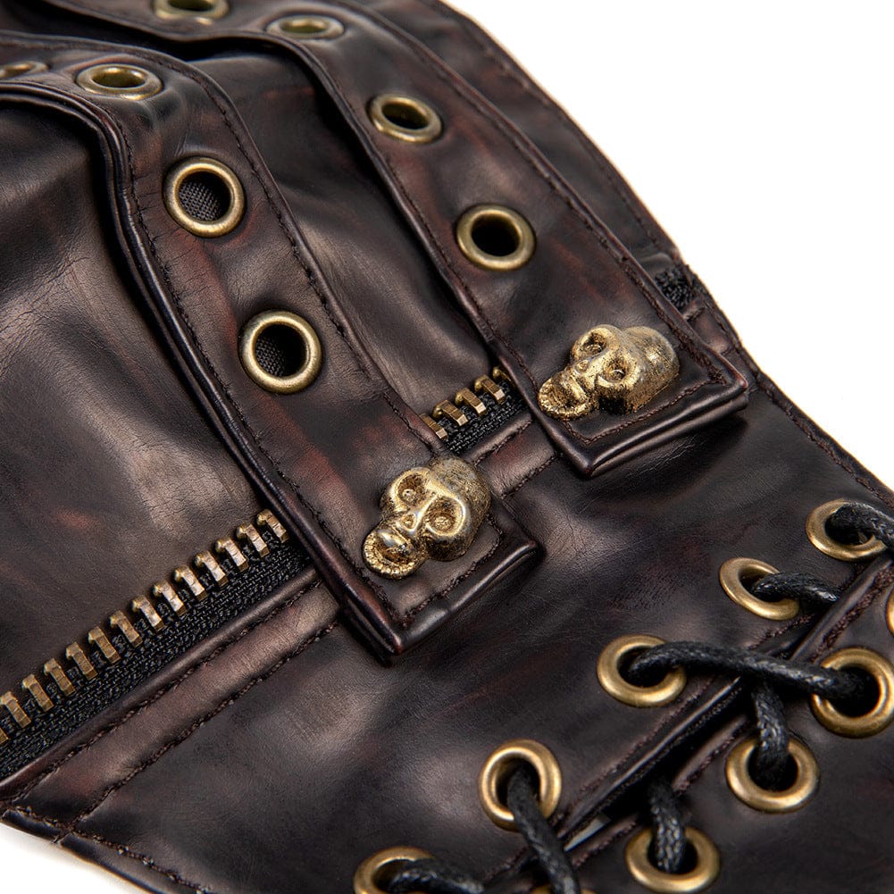 Unisex Punk Eyelet Lace-up Mask - Image 9