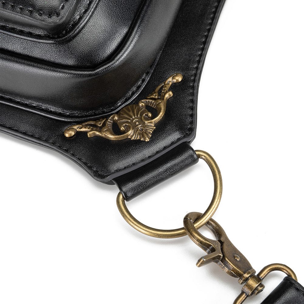 Unisex Punk Rivet Skull Waist Bag - Image 9
