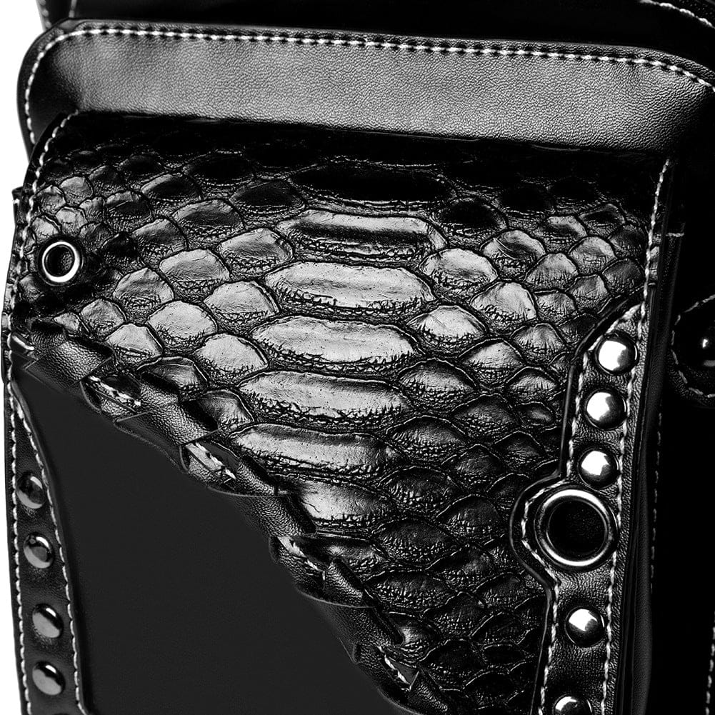 Unisex Punk Snakeskin Waist Bag - Image 5