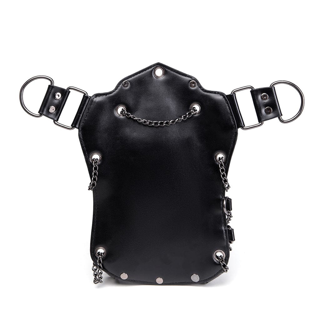 Unisex Punk Studded Devil Eye Chained Bag - Image 8