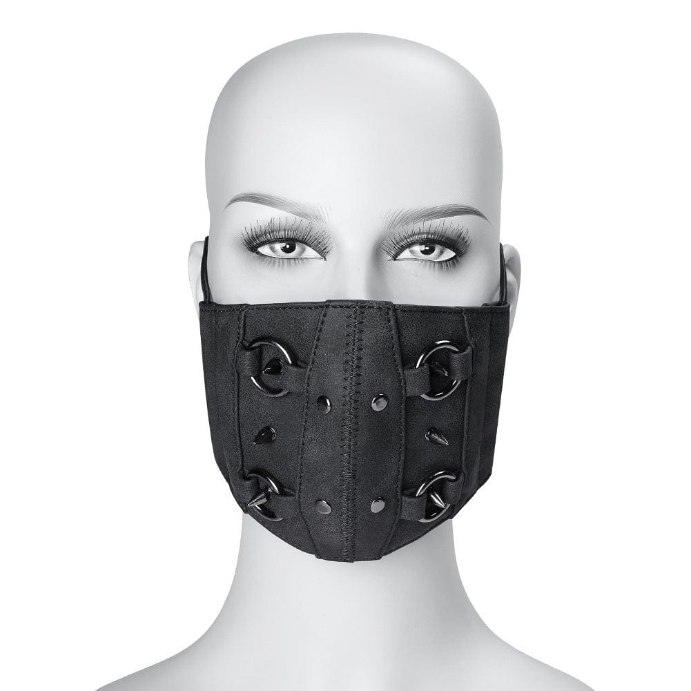 Unisex Steampunk Annuli Splice Rivets Mask