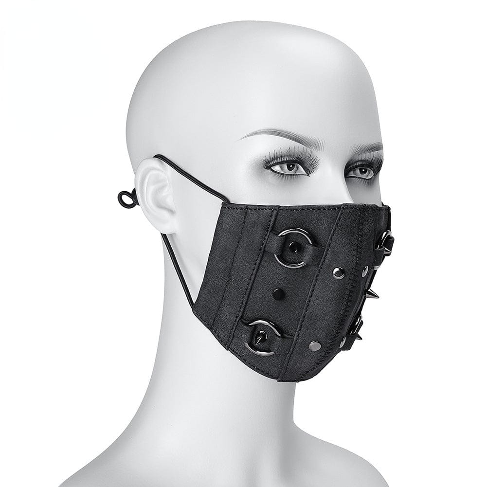 Unisex Steampunk Annuli Splice Rivets Mask - Image 2