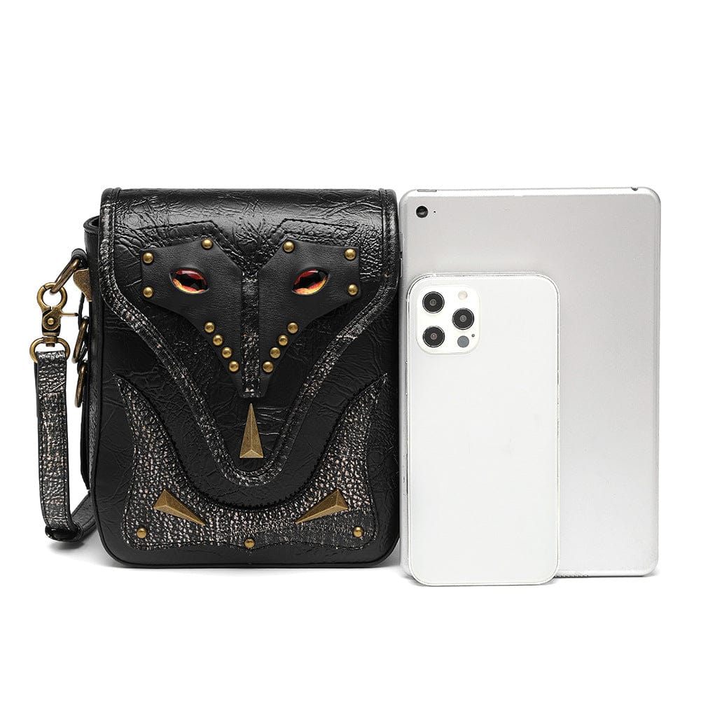 Unisex Steampunk Evil Eyes Rivets Mini Bag - Image 4