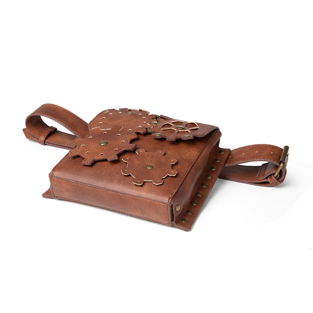 Unisex Steampunk Gear Square Waist Bag - Image 6