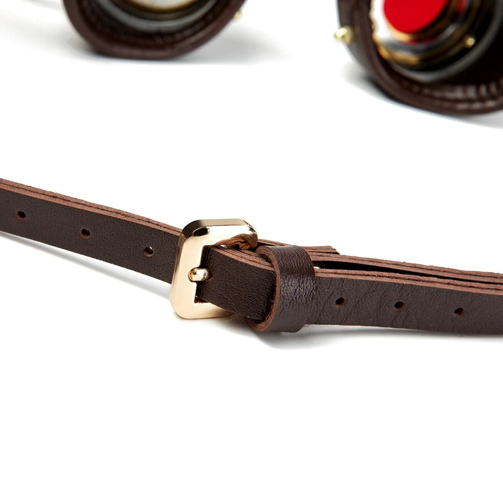 Unisex Steampunk Red Lens Goggles - Image 11