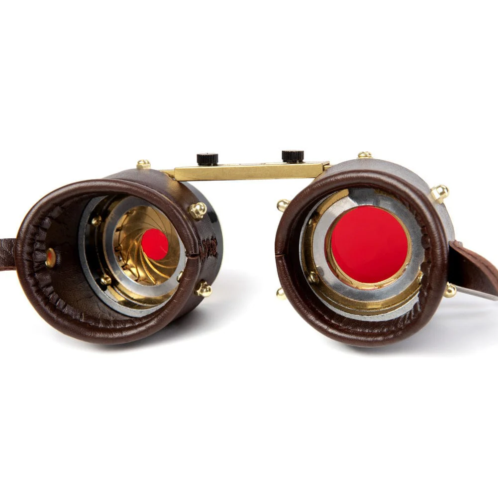 Unisex Steampunk Red Lens Goggles - Image 9