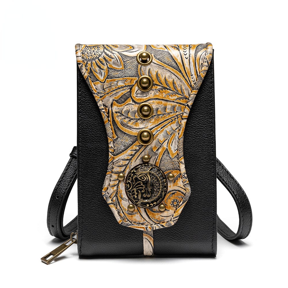 Unisex Steampunk Rivets Embossed Mini Bag