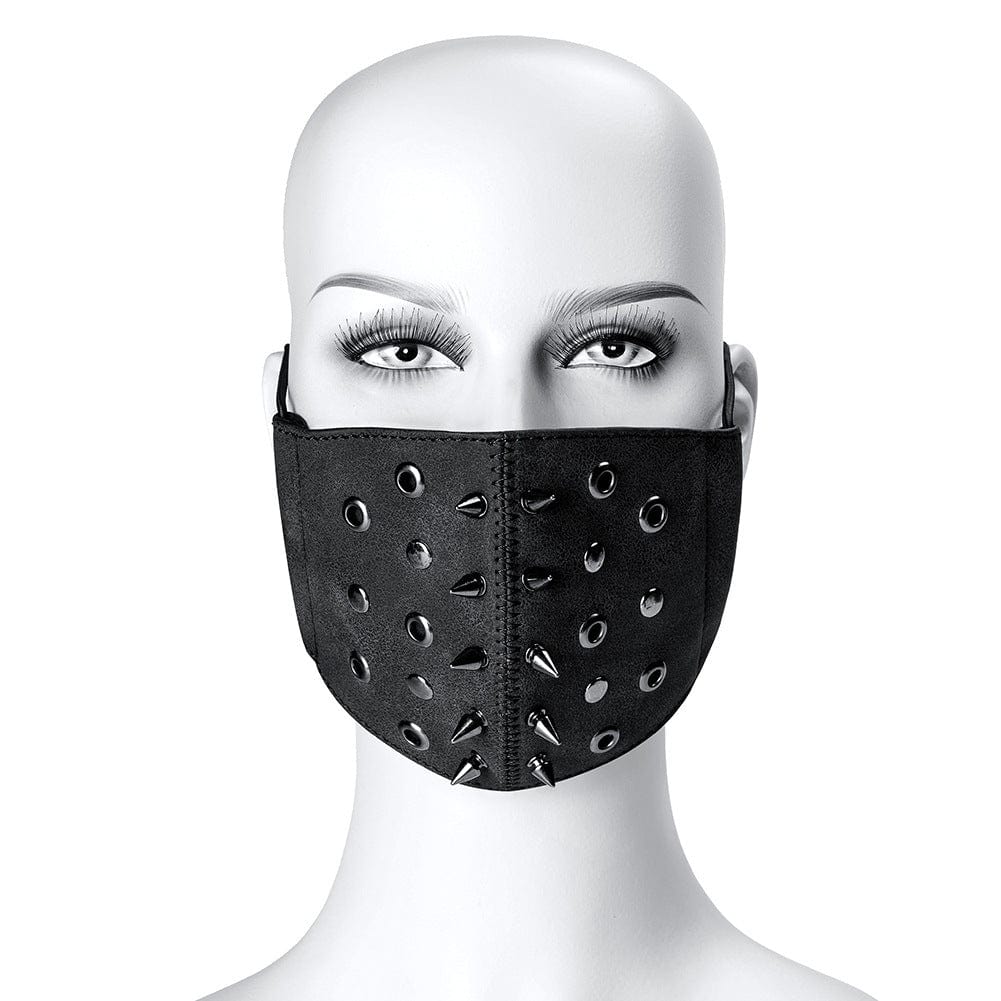 Unisex Steampunk Rivets Eyelets Adjustable Mask