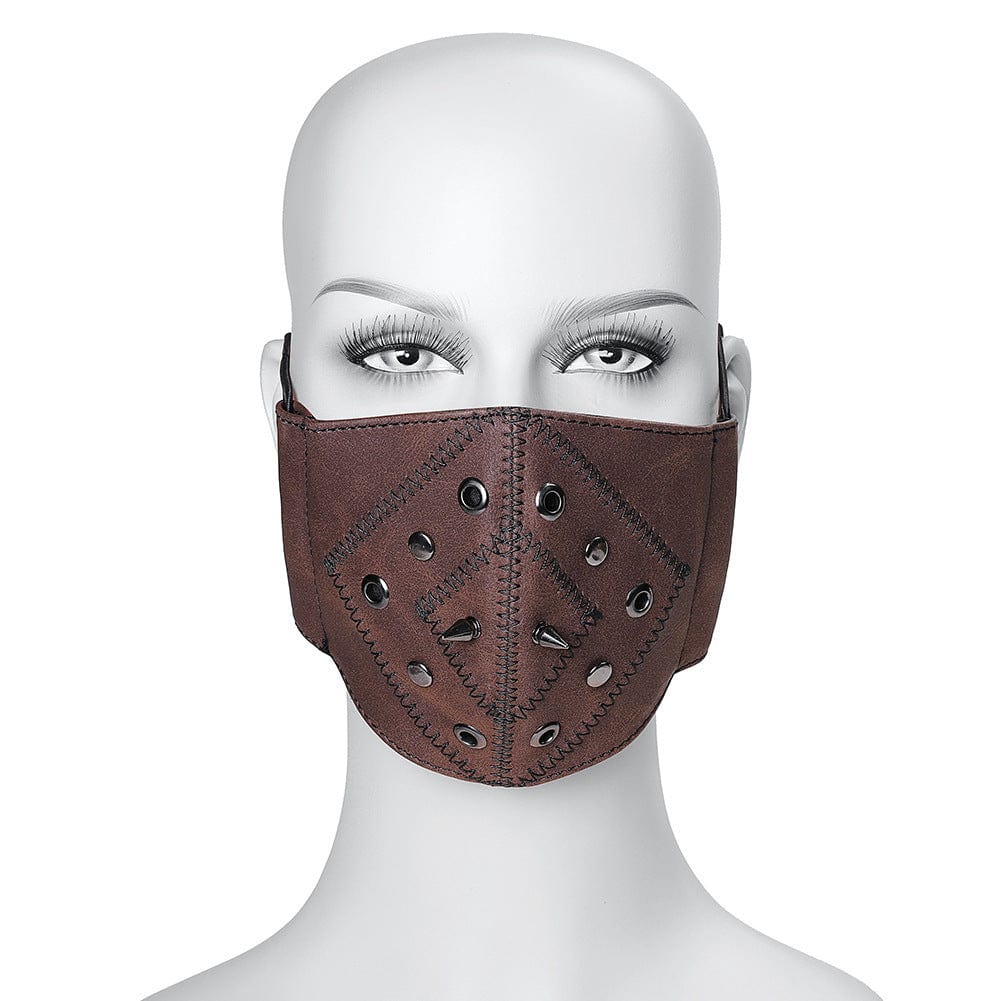 Unisex Steampunk Rivets Nailed Stitch Mask