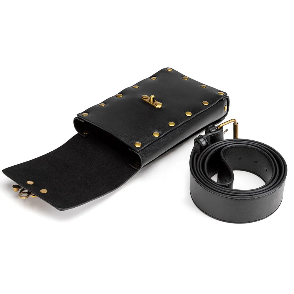 Unisex Vintage Rivet Buckle Waist Bag - Image 10