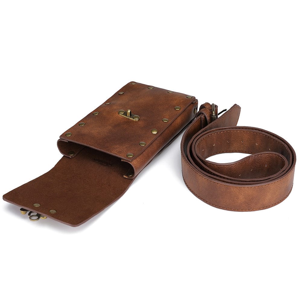 Unisex Vintage Rivet Buckle Waist Bag - Image 11