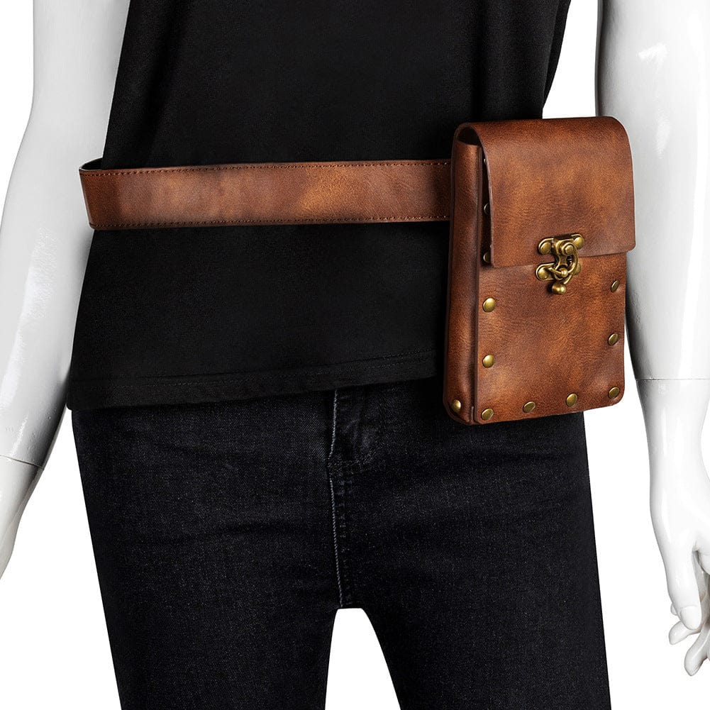 Unisex Vintage Rivet Buckle Waist Bag - Image 2