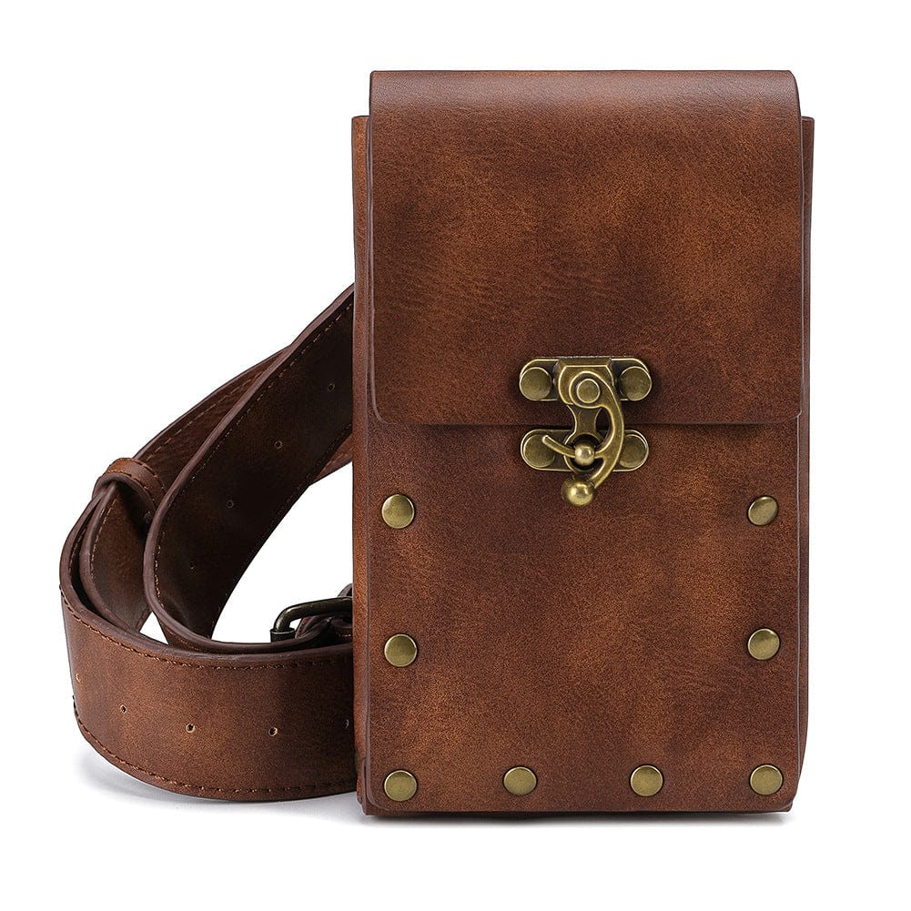 Unisex Vintage Rivet Buckle Waist Bag - Image 4