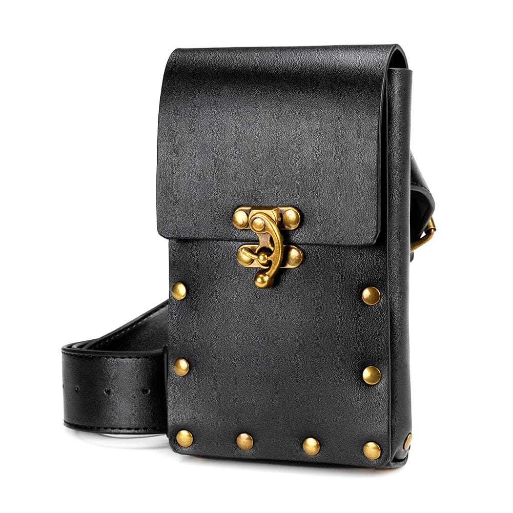 Unisex Vintage Rivet Buckle Waist Bag - Image 6