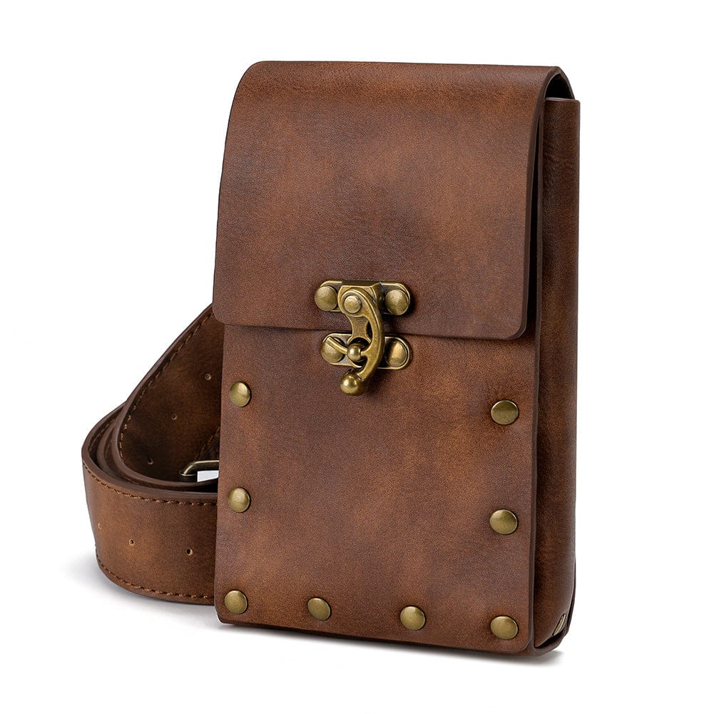 Unisex Vintage Rivet Buckle Waist Bag - Image 7