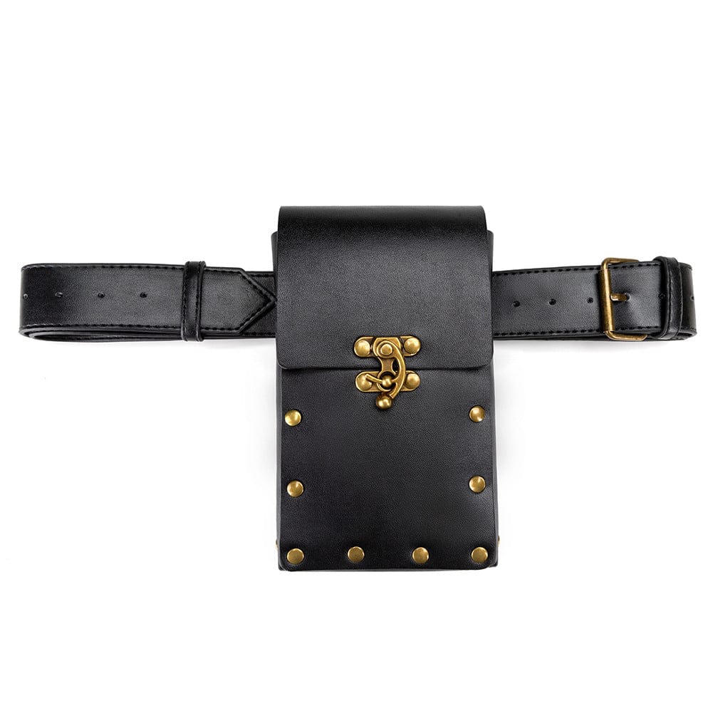 Unisex Vintage Rivet Buckle Waist Bag - Image 8