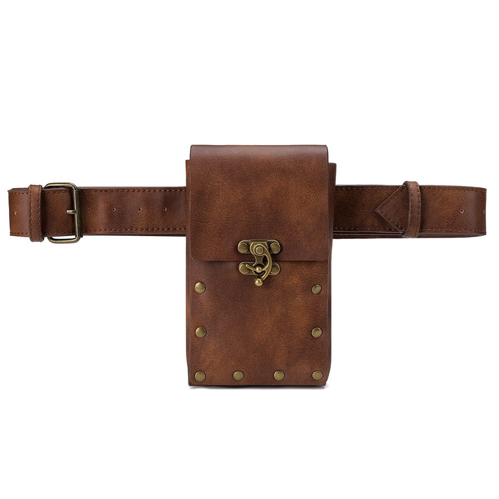 Unisex Vintage Rivet Buckle Waist Bag - Image 9