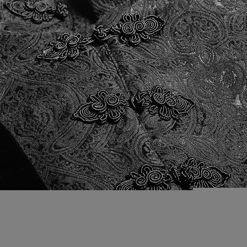 Men's Victorian Swallow Tail Sleeveless Velveteen Vest - Image 6