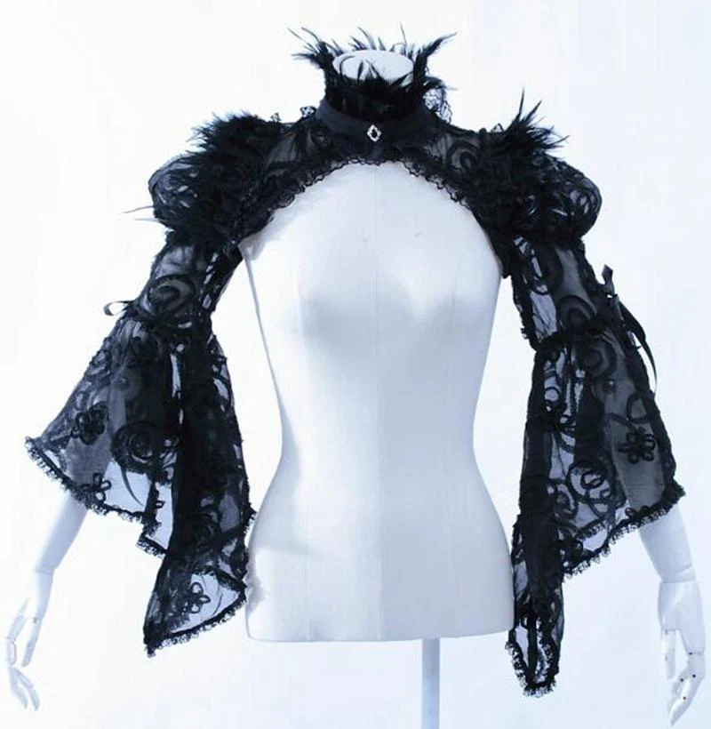 Women's Vintage Cape In Fine Lace - Image 6