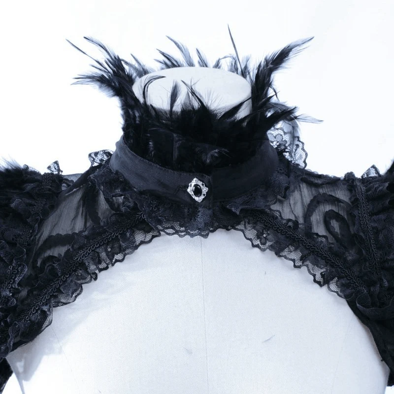 Women's Vintage Cape In Fine Lace - Image 8