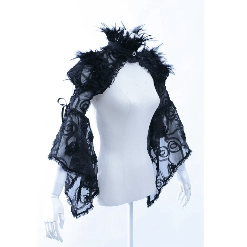 Women's Vintage Cape In Fine Lace - Image 9