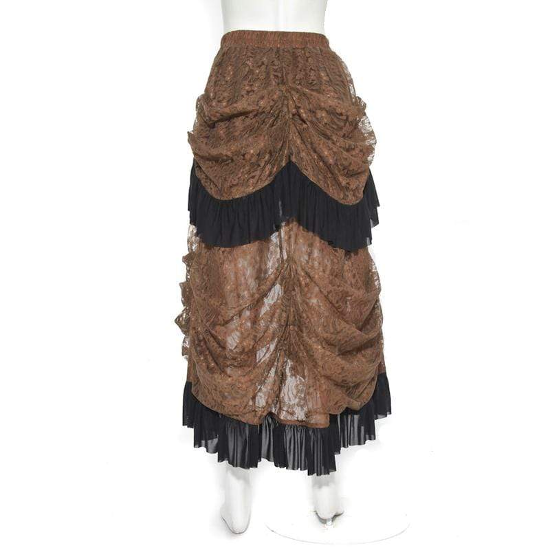 Vintage Long Ruched Layard Skirt - Image 12