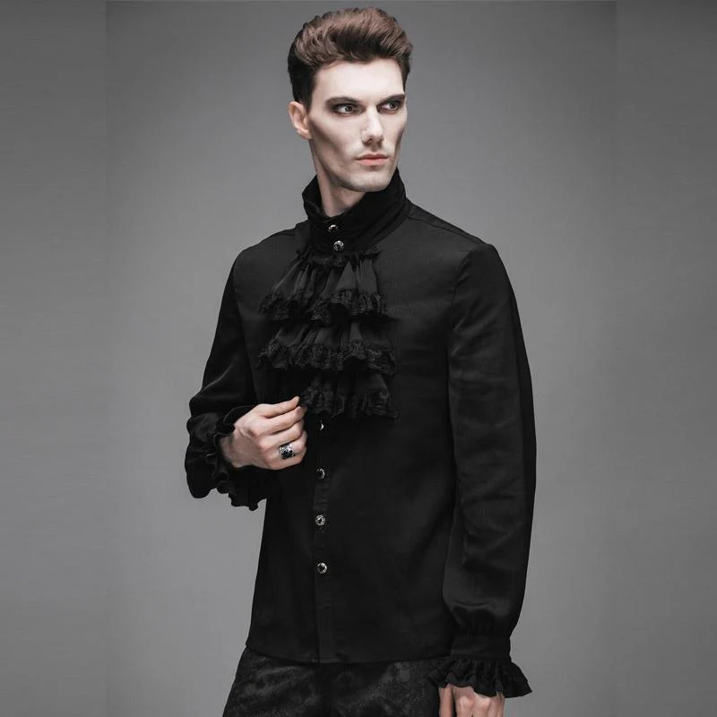Men's Vintage Ruffled Shirt - Image 3