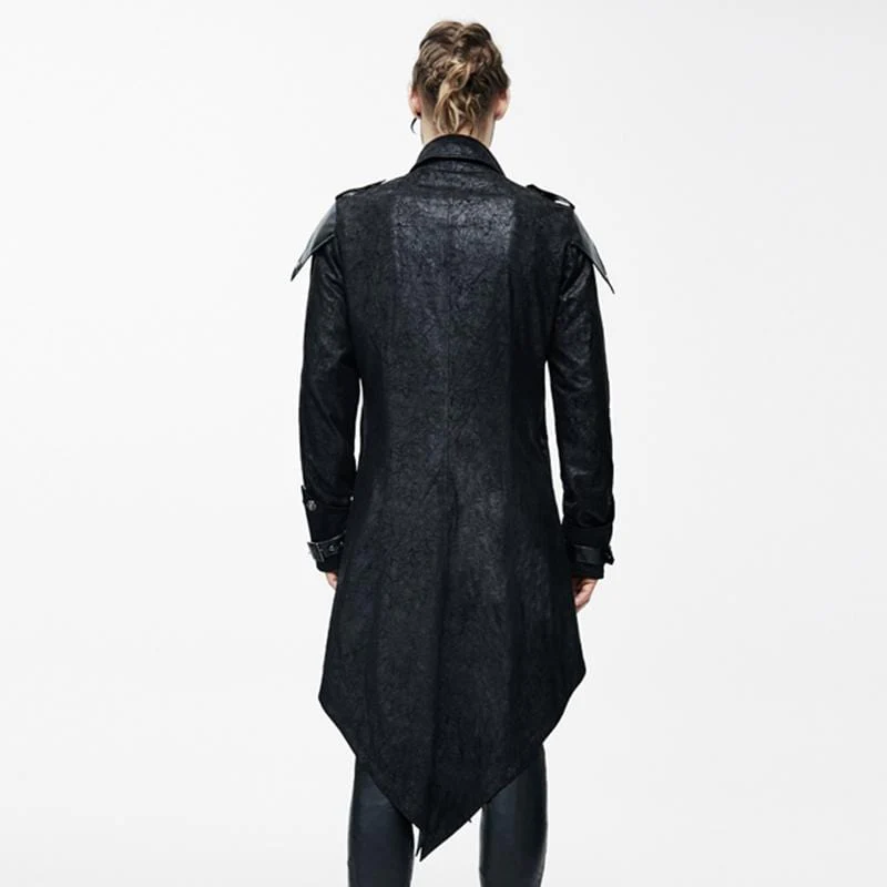 Men's Vintage Tailcoat With Leather Details - Image 3