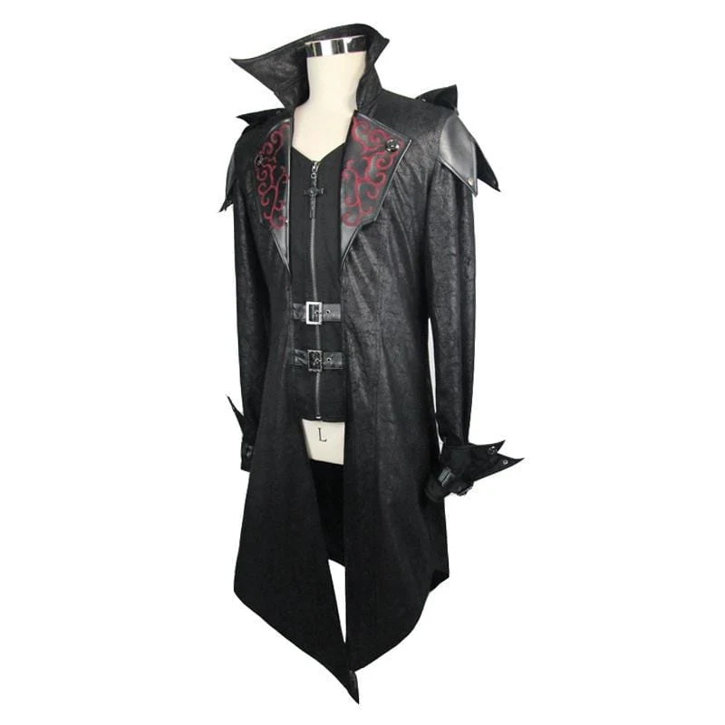 Men's Vintage Tailcoat With Leather Details - Image 5