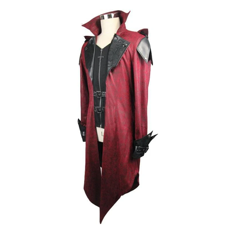 Men's Vintage Tailcoat With Leather Details - Image 8