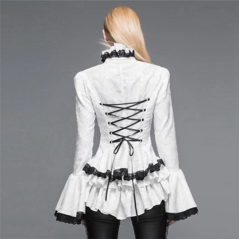 Women's Vintage Victorian Short Lace Top - Image 6