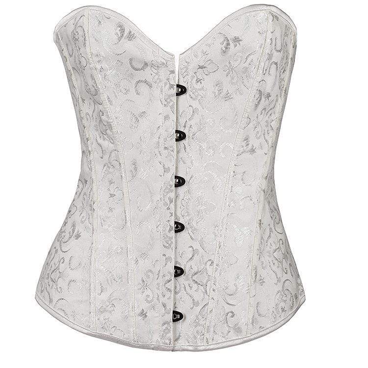 Women' Gothic Jacquard Overbust Corsets With T-bak - Image 7