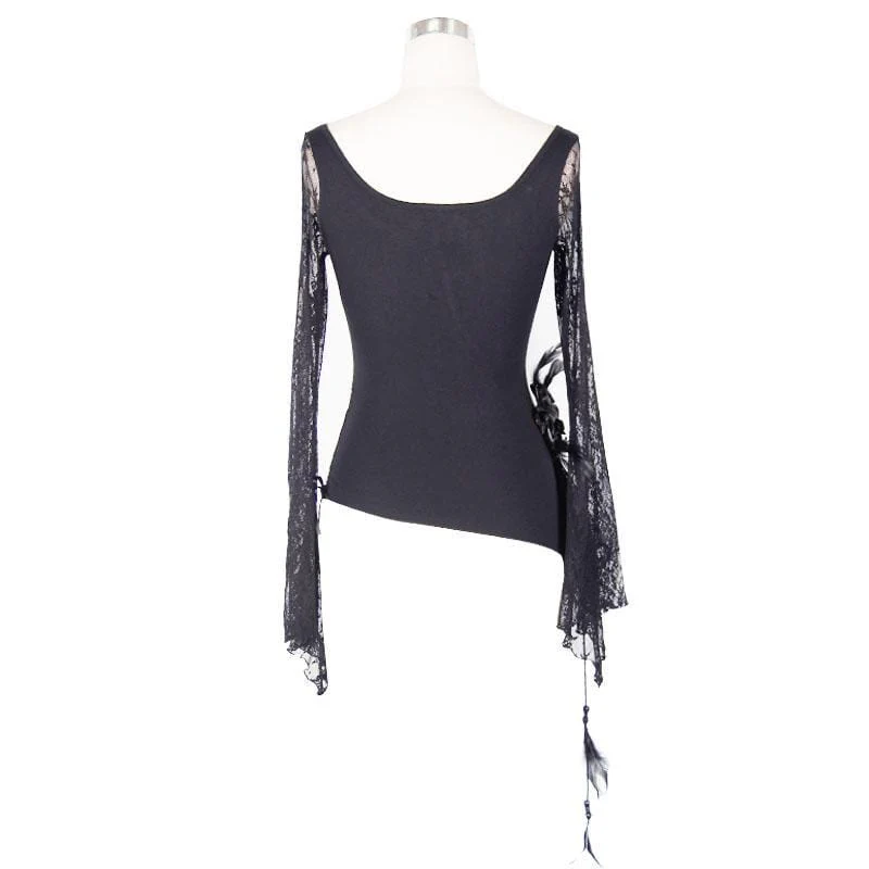 Women's Asymmetric Scoop neck Punk Top - Image 7