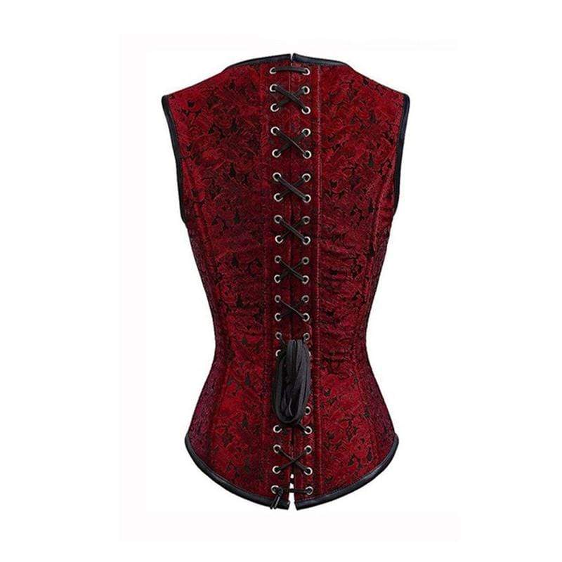 Women's Black Satin Sexy Strong Boned Corset Lace Up Bustier Top - Image 6