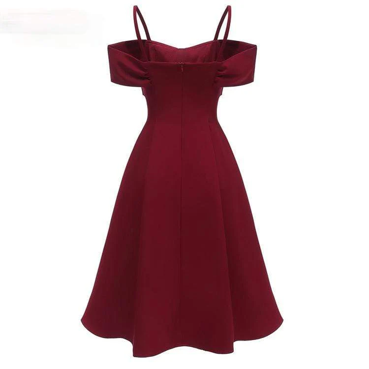Women's Bowknot Slip Dresses Bridesmaid Dresses - Image 4