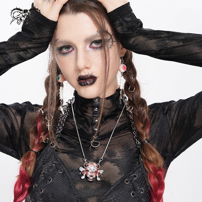 Women's Cyberpunk Alien-Core Crying Robot Necklace - Image 4