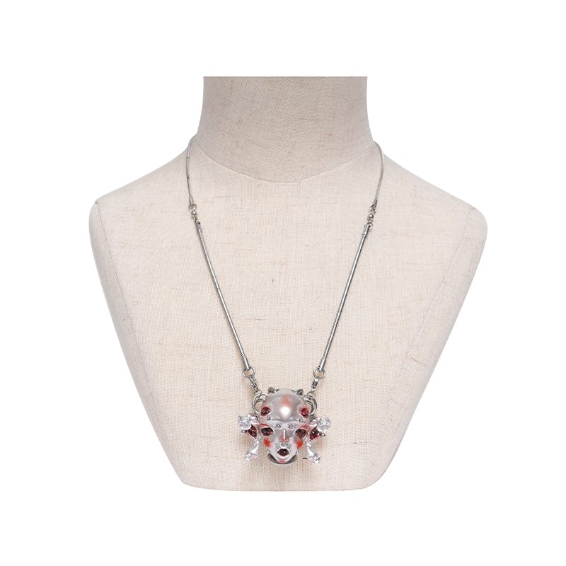 Women's Cyberpunk Alien-Core Crying Robot Necklace - Image 5