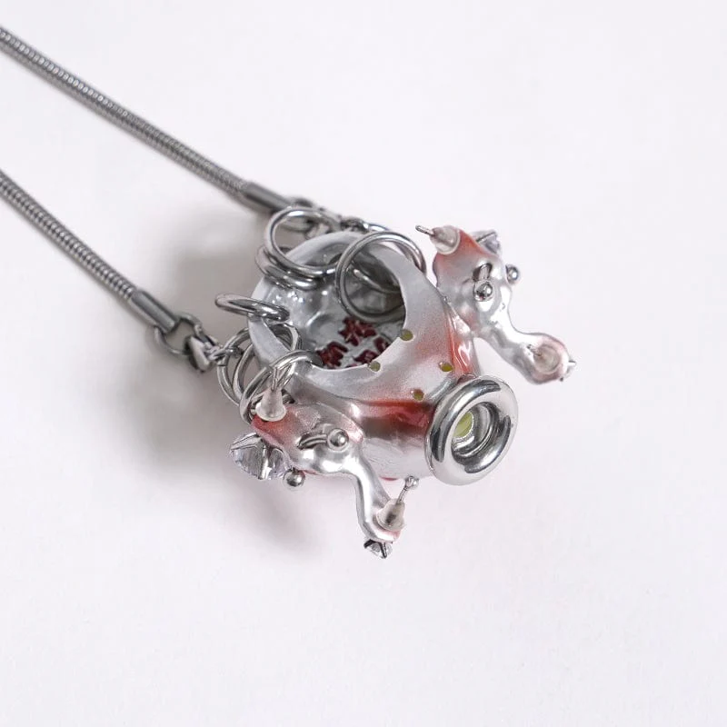Women's Cyberpunk Alien-Core Crying Robot Necklace - Image 9