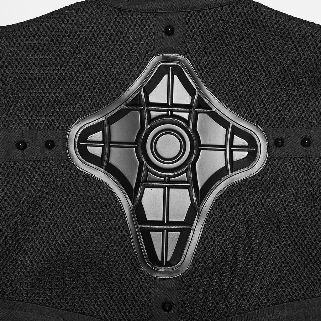 Women's Cyberpunk Cutout Studded Mechanical Tank Top Black - Image 8