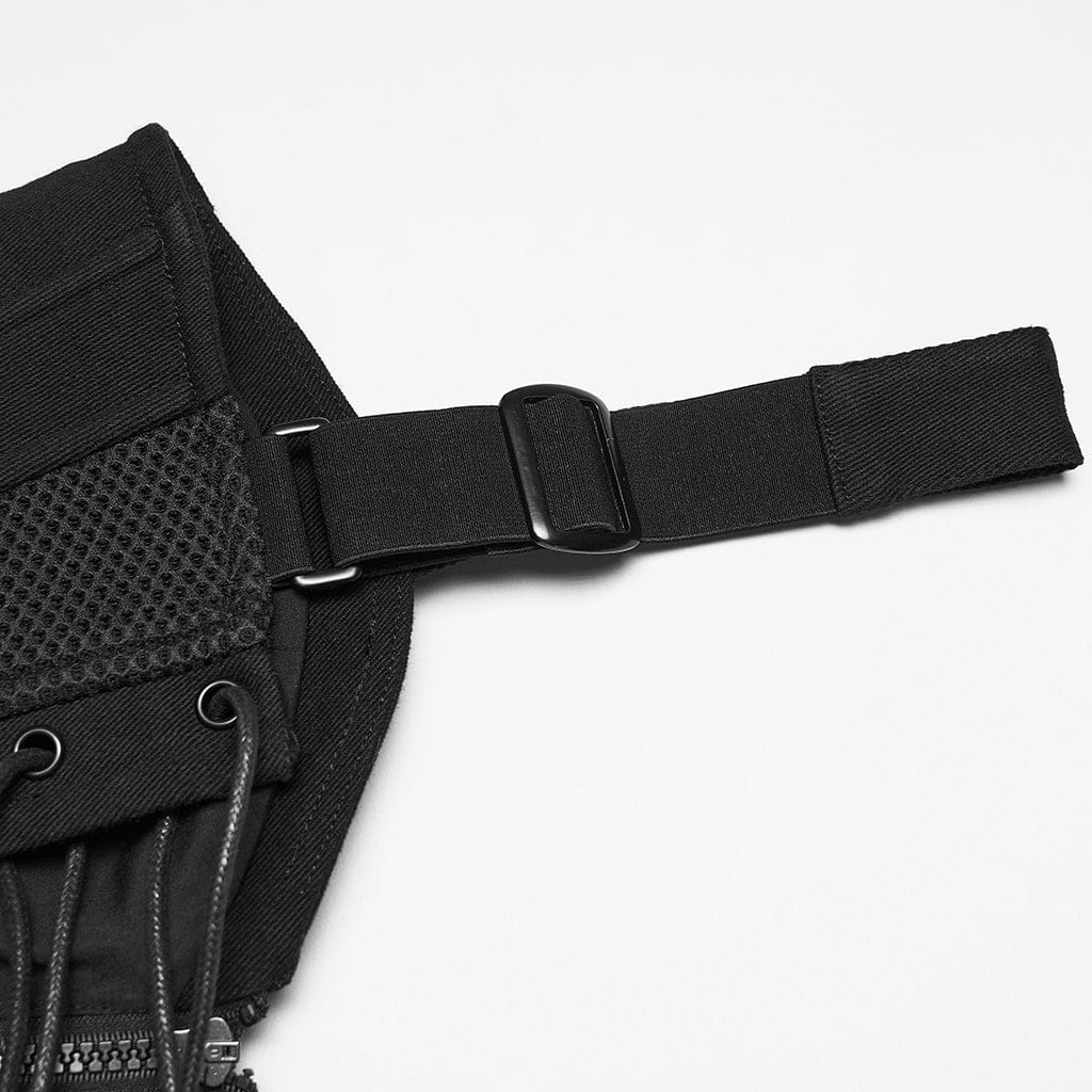 Women's Cyberpunk Eyelet Studded Zip Bustier - Image 8
