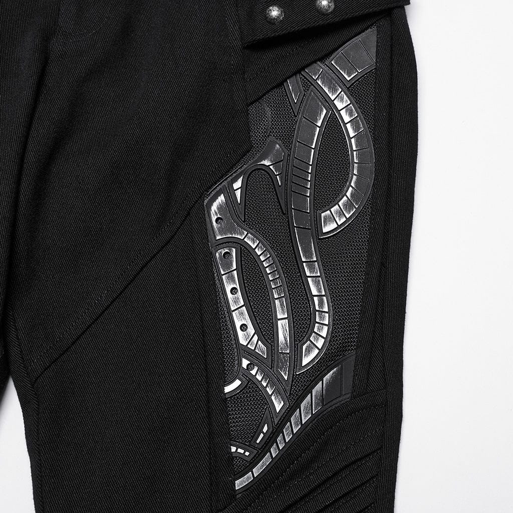 Women's Cyberpunk Studded Pleated Leggings - Image 7