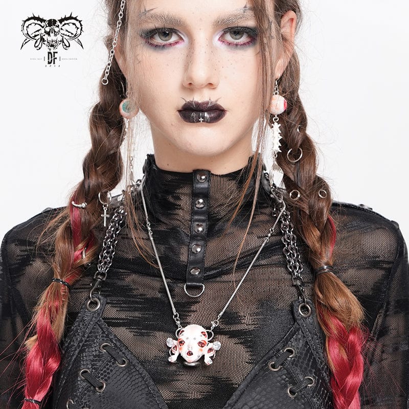 Women's Cyberpunk Weird Alien-Core Crying Robot Necklace - Image 3