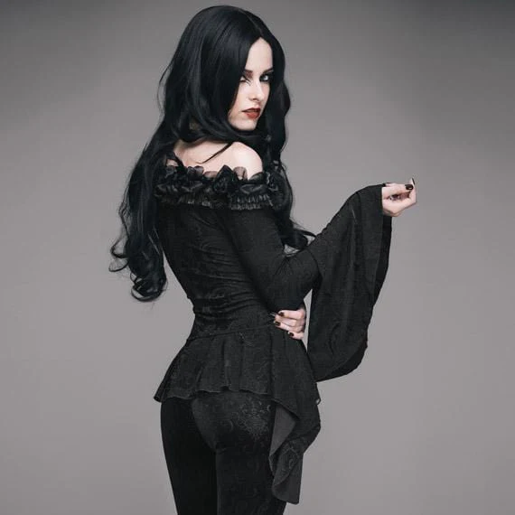 Women's Embellished Gothic Punk Top - Image 3